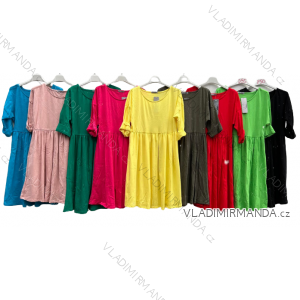 Šaty volnočasové dlouhý rukáv dámské (M/L ONE SIZE) ITALSKÁ MODA IMD22090