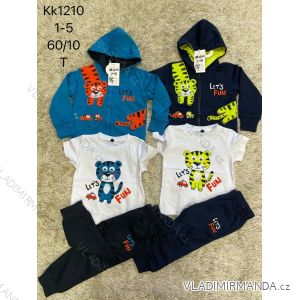 Souprava mikina, tričko a tepláky dětská kojenecká chlapecká (1-5 LET) SAD SAD22KK1210