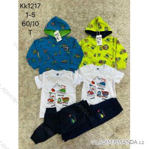 Súprava mikina, tričko a tepláky detská dojčenská chlapčenská (1-5 LET) SAD SAD22KK1217