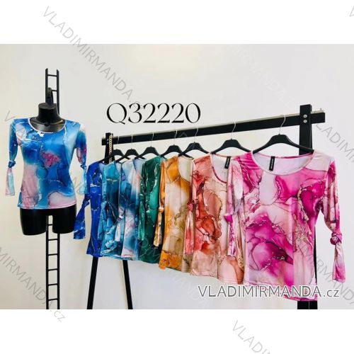 Tričko elegantní dlouhý rukáv dámské S/M ONE SIZE) ITALSKÁ MÓDA IMM21039