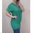 Tunika košilová krátký rukáv dámská nadrozměr (XL/2XL ONE SIZE) ITALSKÁ MÓDA IMJ22006