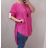 Šaty s přívěškem krátký rukáv dámské (2XL/4XL ONE SIZE) ITALSKÁ MÓDA IMJ22001