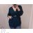 Tunika oversize dlouhý rukáv dámské nadrozměr (2XL/3XL ONE SIZE) ITALSKá MóDA IM321ANABELA hnědá 2XL/3XL