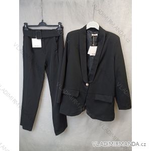 Souprava elegantní sako a kalhoty dámská nadrozměr (3XL-6XL) ITALSKÁ MÓDA IMWB22590