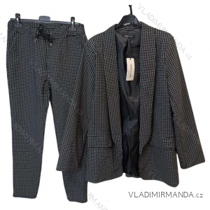 Souprava elegantní sako a kalhoty dámská (2XL-6XL) ITALSKÁ MÓDA IMWA22682