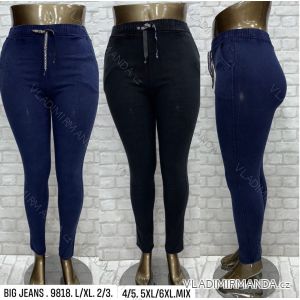 Kalhoty jeans dlouhé dámské nadrozměr (L/XL-5XL/6XL) TURECKÁ MÓDA TMWL229818