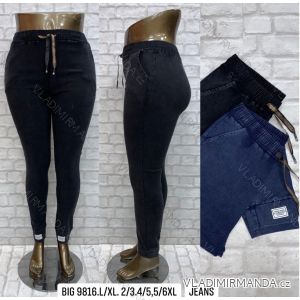 Kalhoty jeans dlouhé dámské nadrozměr (L/XL-5XL/6XL) TURECKÁ MÓDA TMWL229816