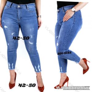 Rifle jeans dlouhé dámské nadrozměr (42-50) JEANS JAW221060