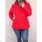 Bunda jarní slabá dámská nadrozměr (3XL-7XL) LIBLAN HKW22LD-7218 červená 4XL