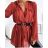 Elegantes Hemd Langarm Damen Kleid (S / M ONE SIZE) ITALIAN FASHION IMWY21734