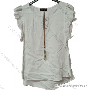 Tričko s přívěskem krátký rukáv dámské (S/M ONE SIZE) ITALSKÁ MÓDA IMM22225