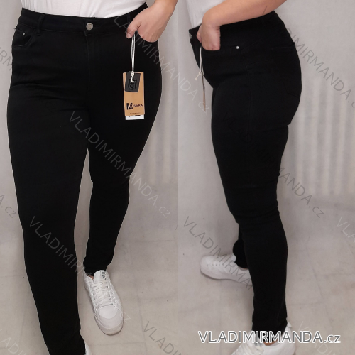 Rifle jeans dámské nadrozměrné (30-42) M.SARA MA122MS2150-13/DR 40 Černá
