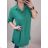 Tunika košilová s páskem 3/4 rukáv dámská (XL/2XL ONE SIZE) ITALSKÁ MÓDA IMM22235