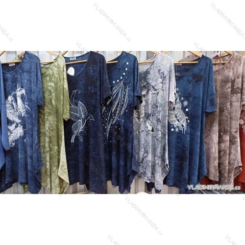 T-Shirt Kurzarm mit Spitze Frauen (Uni s / m) TURKISH FASHION TM920024