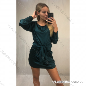 Šaty elegantní mini dlouhý rukáv  dámské (UNI S/M) ITALSKÁ MODA IMM22928/DR