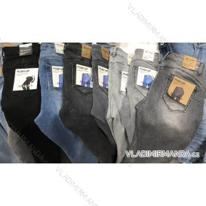 Rifle jeans dlouhé push-up dámské nadrozměrné (29-38) M.SARA MA120MS2020