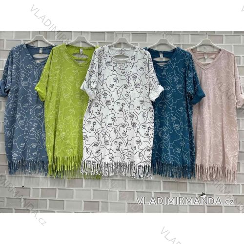 Tunika oversize 3/4 dlhý rukáv dámska (M/L/XL ONE SIZE) TALIANSKA MÓDA IMWT221413
