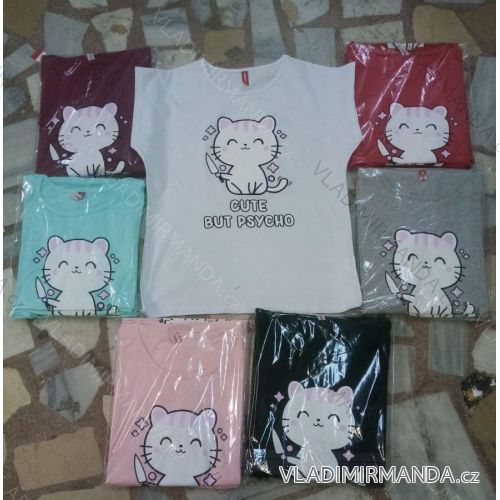 Tričko krátký rukáv dámské (S-XL) TURECKÁ MÓDA TMD22055