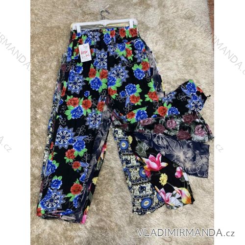 Kalhoty letní dlouhé dámské nadrozměr (XL-6XL) TURECKÁ MÓDA TMWL226760