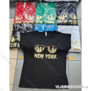 Tričko krátký rukáv dámské nadrozměr (2XL-4XL) TURECKÁ MÓDA TMWG22G12311