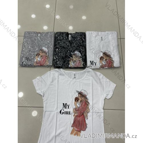 Tričko krátký rukáv dámské nadrozměr (2XL-4XL) TURECKÁ MÓDA TMWG22G12311