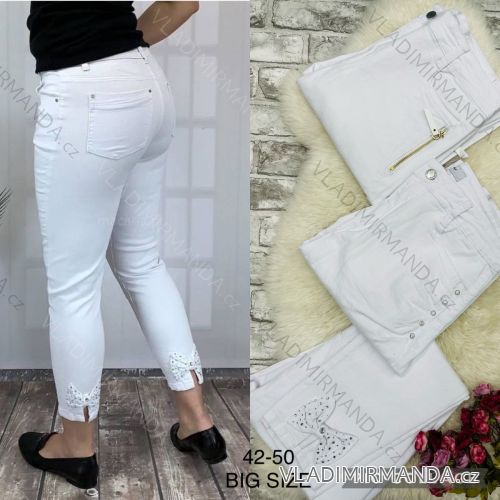 Rifle jeans dlhé dámske nadrozmer (42-50) JEANS JAW22BK252