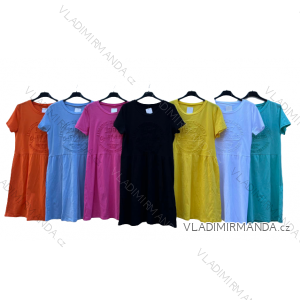 Šaty letní krátký rukáv dámské (M/L ONE SIZE) ITALSKÁ MODA IMD22309