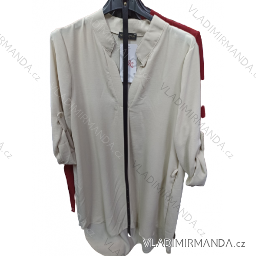 Šaty 3/4 dlouhý rukáv košilové s páskem dámské (uni s/m) ITALSKá MóDA IM920189