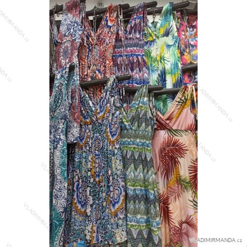 Šaty košilové dlouhý rukáv dámské (S/M ONE SIZE) ITALSKÁ MODA IMB22500