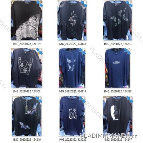 Tunika oversize krátký rukáv dámská nadrozměr (XL-3XL) TURECKÁ MODA TML22003