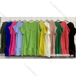 Šaty volnočasové krátký rukáv dámské (S/M ONE SIZE) ITALSKÁ MÓDA IMWC221606