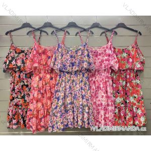 Šaty letní carmen na ramínkách květované dámské (S/M ONE SIZE) ITALSKÁ MÓDA IMWG221624