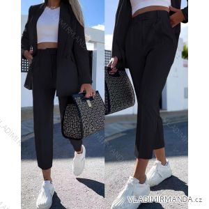 Souprava/komplet elegantní sako a kalhoty dámská (M/L ONE SIZE) ITALSKÁ MÓDA IMD22344