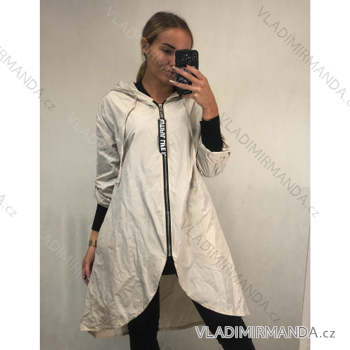 Bunda kabát parka šustáková větrovka dámská (M/L/XL ONE SIZE) ITALSKÁ MÓDA IMD22127/DR M/L béžová