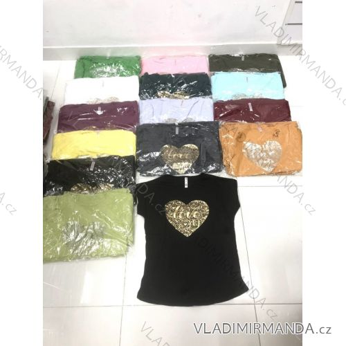 Tričko krátky rukáv dámske (M-XL) TURECKÁ MÓDA HKW22GY712