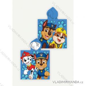 Pončo paw patrol bavlnené detské chlapčenské (55x110 cm) SETINO PAW-H-PONCHO-111