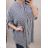 Damen T-Shirt verlängerte Kurzarm Maus (UNI S / L) ITALIENISCHE MODE IM420623