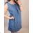 Denim Long Summer Women's Strapless Dress (S / M ONE SIZE) ITALIAN FASHION IM721175