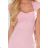 318-4 Midi dress with a nice neckline - powder pink