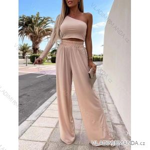 Souprava letní elegantní top a kalhoty dámská (S/M/L ONE SIZE) ITALSKÁ MÓDA IMD24091