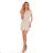 370-2 Dress with short sleeves and a wide tied belt - beige