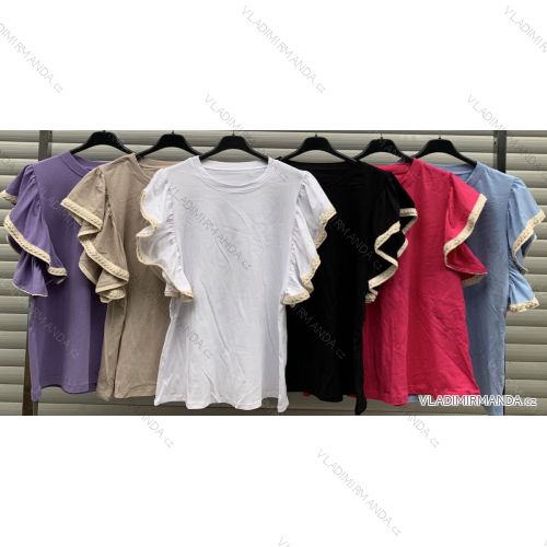 Tunika krátky rukáv bavlnená dámska (S/M/L ONE SIZE) TALIANSKA MÓDA IMWM221702