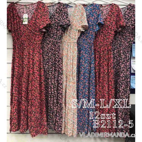 Women's long summer dress with straps (S / M ONE SIZE) ITALIAN FASHION IMWA221623