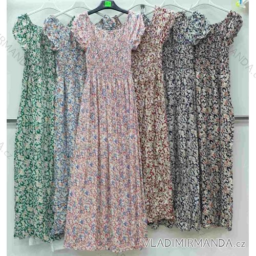 Women's long summer dress with straps (S / M ONE SIZE) ITALIAN FASHION IMWA221623