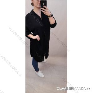 Tunika Shirt 3/4 Langarm Damen (uni M-L) ITALIENISCHE MODE IM420362