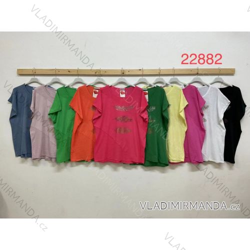 Tunika oversize krátky rukáv dámska viskoza nadrozmer (XL/2X/3XL ONE SIZE) TALIANSKA MÓDA IMWT2222882