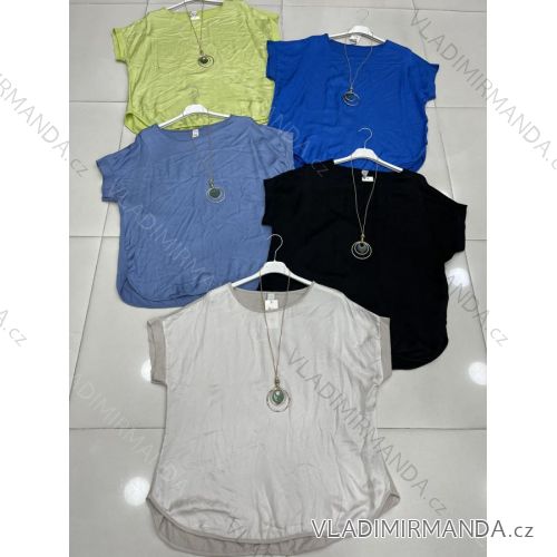 Hemdbluse 3/4 Ärmel (UNI XL-3XL) ITALIENISCHE MODA IM420486