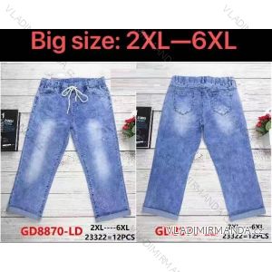 Rifle jeans dlhé dámske nadrozmer (2XL-6XL) GOURD GD22GD8870-LD