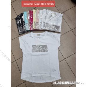 Tričko krátký rukáv dámské (S/M ONE SIZE) TURECKÁ MÓDA TMWG22G5549