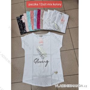 Tričko krátký rukáv dámské (S/M ONE SIZE) TURECKÁ MÓDA TMWG22G53215